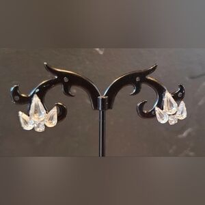 Vintage Small Rhinestone Sterling Screw-Back Earrings * Read Details